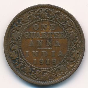 Британская Индия, 1/4 анны (1919 г.)