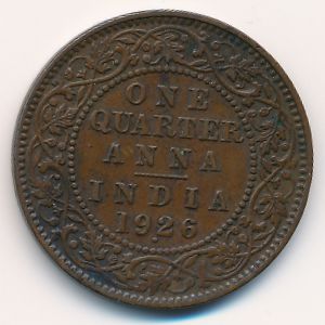 Британская Индия, 1/4 анны (1926 г.)