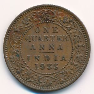 Британская Индия, 1/4 анны (1935 г.)