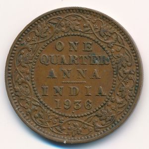 Британская Индия, 1/4 анны (1936 г.)