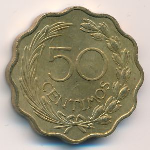 Paraguay, 50 centimos, 1953