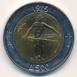San Marino, 500 lire, 1985