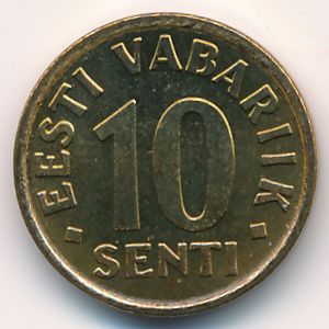 Estonia, 10 senti, 2008