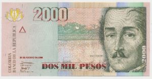 Колумбия, 2000 песо (2008 г.)
