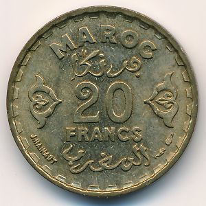 Марокко, 20 франков (1951 г.)