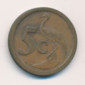South Africa, 5 cents, 1993