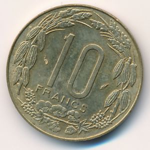 Центральная Африка, 10 франков (1983 г.)