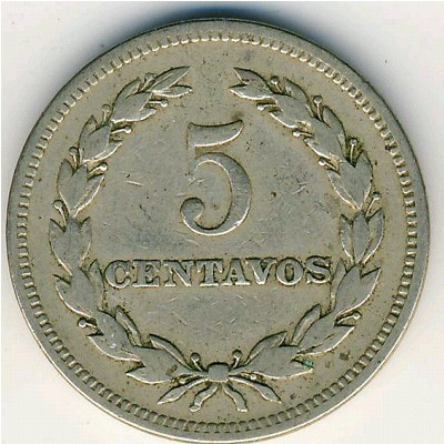 El Salvador, 5 centavos, 1944–1952
