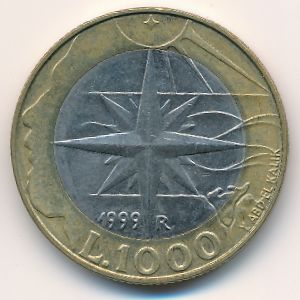 San Marino, 1000 lire, 1999