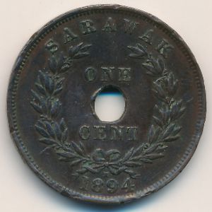 Саравак, 1 цент (1894 г.)