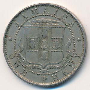 Ямайка, 1 пенни (1928 г.)