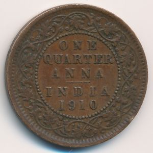 British West Indies, 1/4 anna, 1910