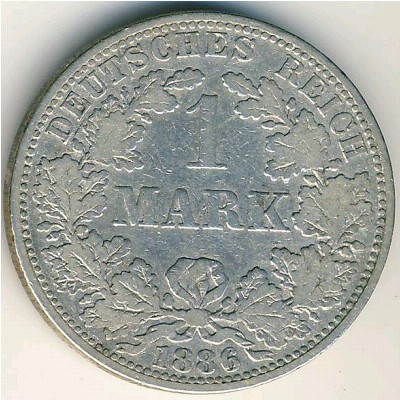 Германия, 1 марка (1886 г.)