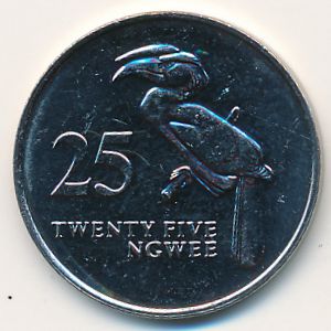 Zambia, 25 ngwee, 1992