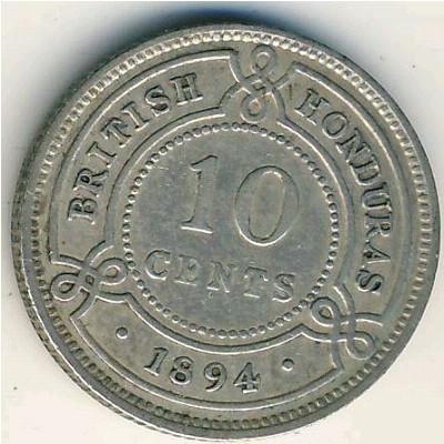 Британский Гондурас, 10 центов (1894 г.)