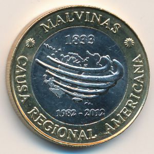 Аргентина, 2 песо (2012 г.)