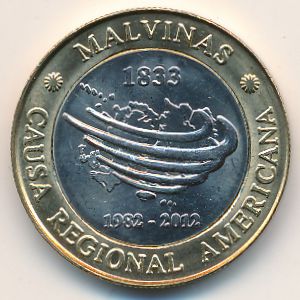 Аргентина, 2 песо (2012 г.)