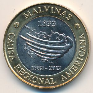 Аргентина, 2 песо (2012 г.)