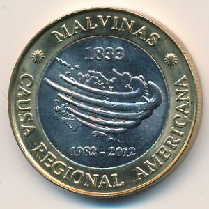 Аргентина, 2 песо (2012 г.)