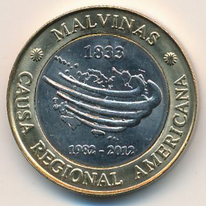 Аргентина, 2 песо (2012 г.)