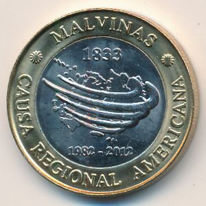 Аргентина, 2 песо (2012 г.)