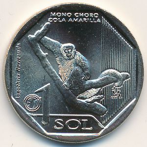 Перу, 1 соль (2019 г.)