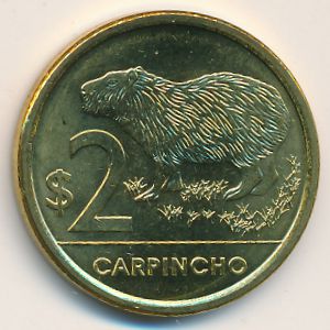 Уругвай, 2 песо (2011 г.)