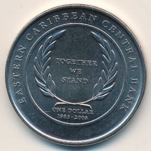 Восточные Карибы, 1 доллар (2008 г.)