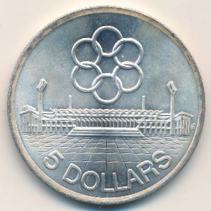 Singapore, 5 dollars, 1973
