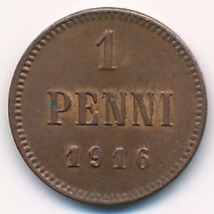 Finland, 1 penni, 1916