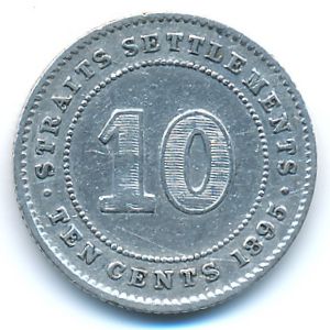 Стрейтс-Сетлментс, 10 центов (1895 г.)