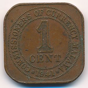 Малайя, 1 цент (1941 г.)