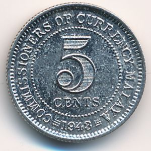 Малайя, 5 центов (1943 г.)