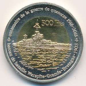 Остров Жуан-ди-Нова., 500 франков (2018 г.)