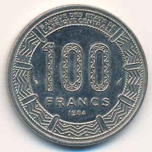 Габон, 100 франков (1984 г.)