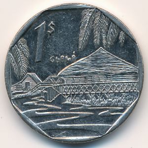Cuba, 1 peso, 1998