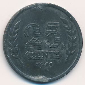 Нидерланды, 25 центов (1941 г.)
