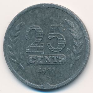 Нидерланды, 25 центов (1941 г.)