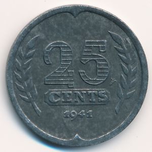 Нидерланды, 25 центов (1941 г.)