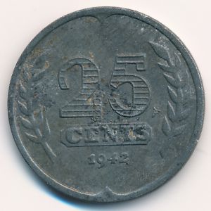 Нидерланды, 25 центов (1942 г.)