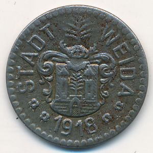 Вайда., 5 пфеннигов (1918 г.)