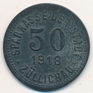 Цюльхау., 50 пфеннигов (1918 г.)