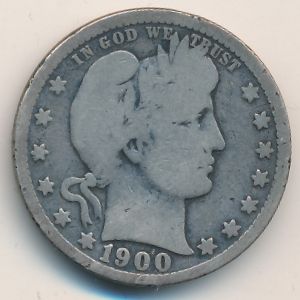 США, 1/4 доллара (1900 г.)