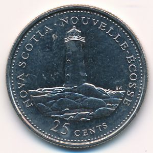 Canada, 25 cents, 1992