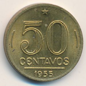 Бразилия, 50 сентаво (1955 г.)