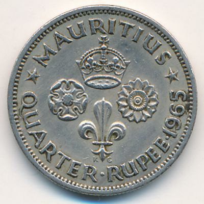 Mauritius, 1/4 rupee, 1965