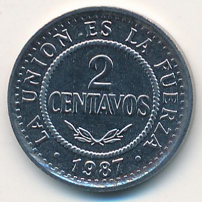 Боливия, 2 сентаво (1987 г.)