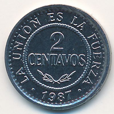 Боливия, 2 сентаво (1987 г.)