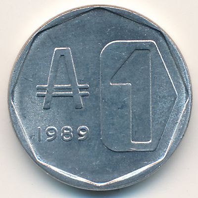 Argentina, 1 austral, 1989