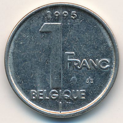 Belgium, 1 franc, 1995